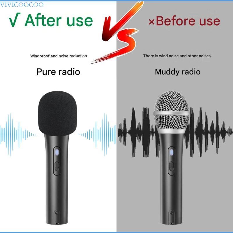 VIVI Slip on Foam Mic Cover สําหรับ ATR2100X Mic Windshield สําหรับ Podcast Karaokes ใช้