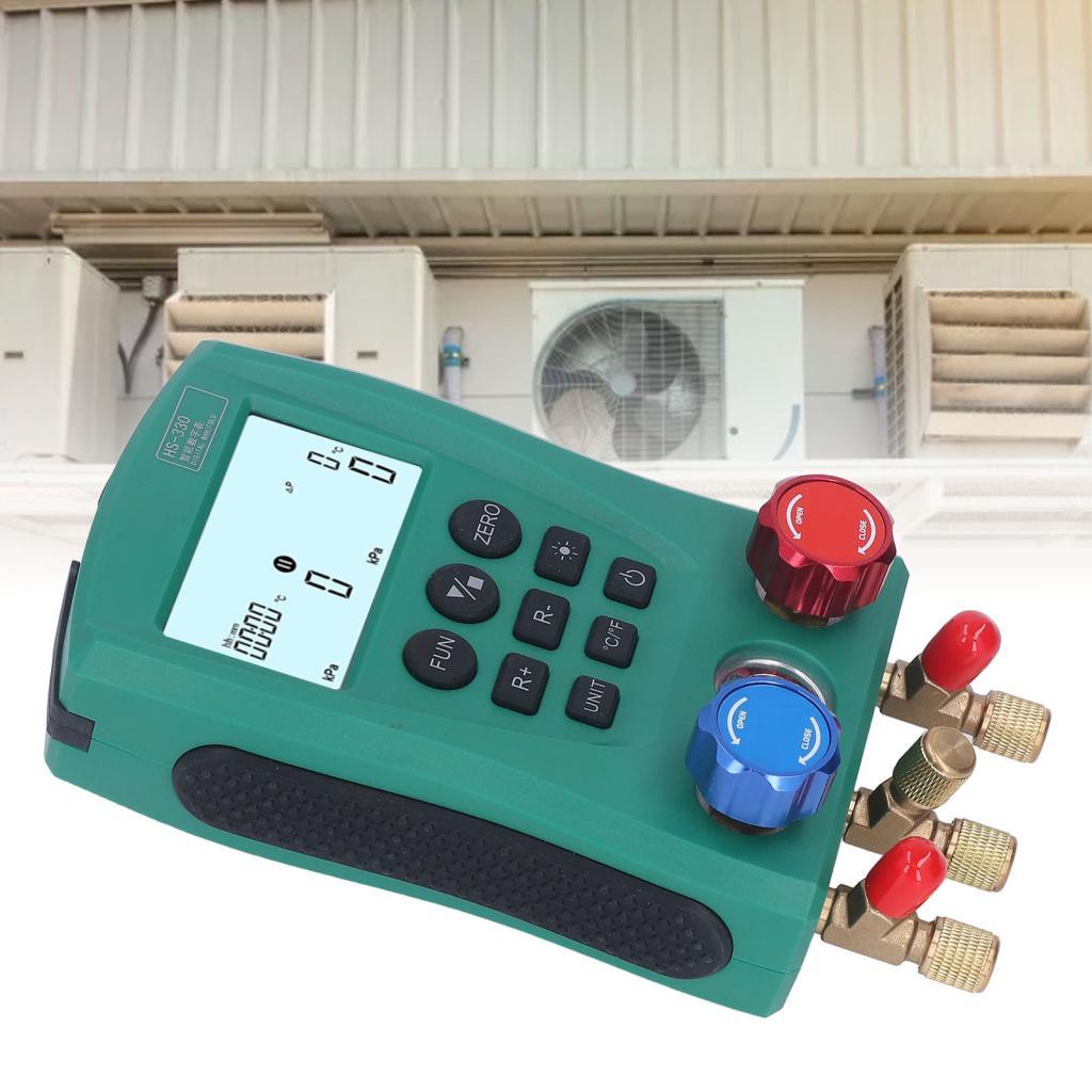 Buybybuy Gugxiom Digital Manifold Gauge G1/4 Refrigeration HVAC System สําหรับระบบเครื่องปรับอากาศปั