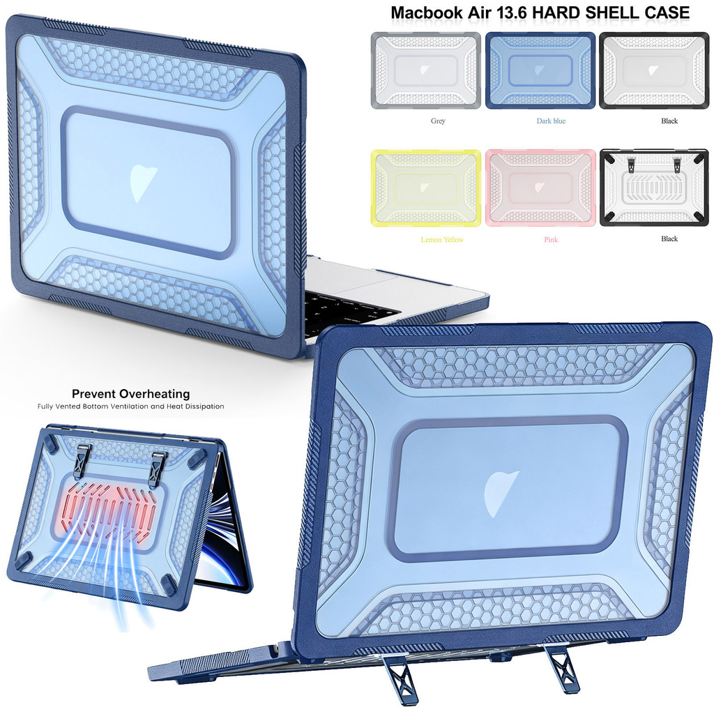 การกระจายความร้อนเคสกันกระแทกพร้อมขาตั้งโลหะสําหรับ MacBook Neo 13 นิ้ว 2026 (A18 Pro Chip) (A3404),