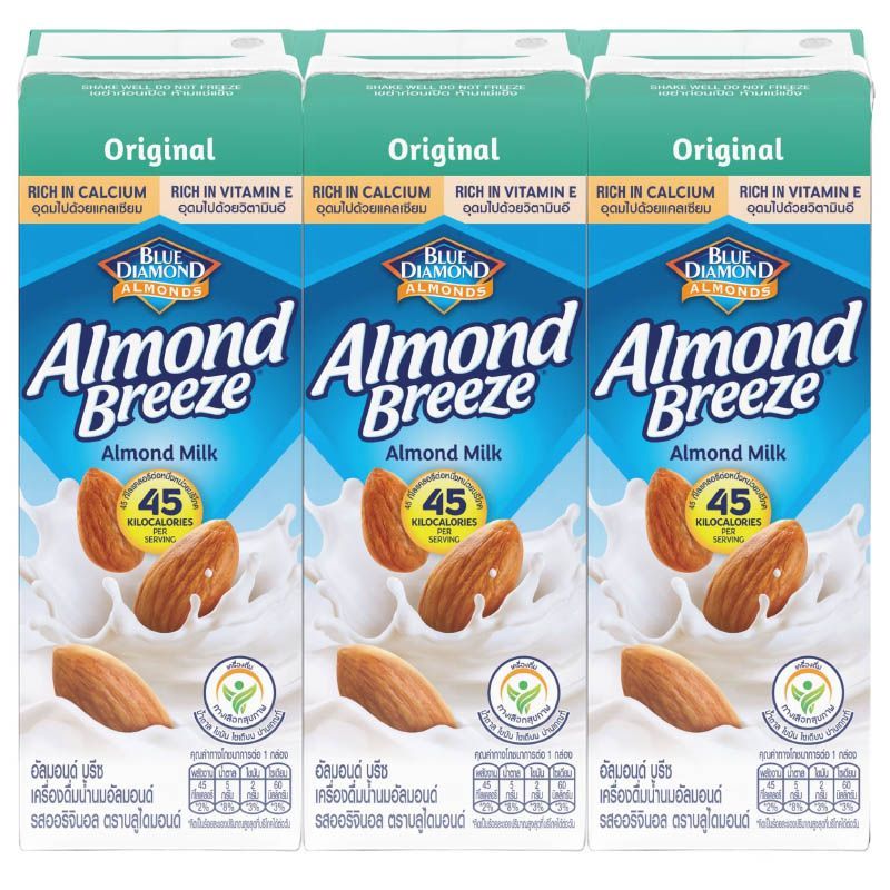 บลูไดมอนด์อัลมอนด์บรีชน้ำนมอัลมอนด์รสออริจินอล 180มล. แพค 3 BlueDaimondAlmondOriginal180X3
