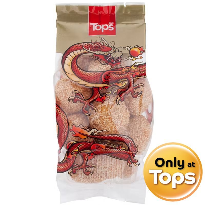 ท็อปส์ขนมงาพองขาว 130กรัม Tops Puffed White Sesame 130g.
