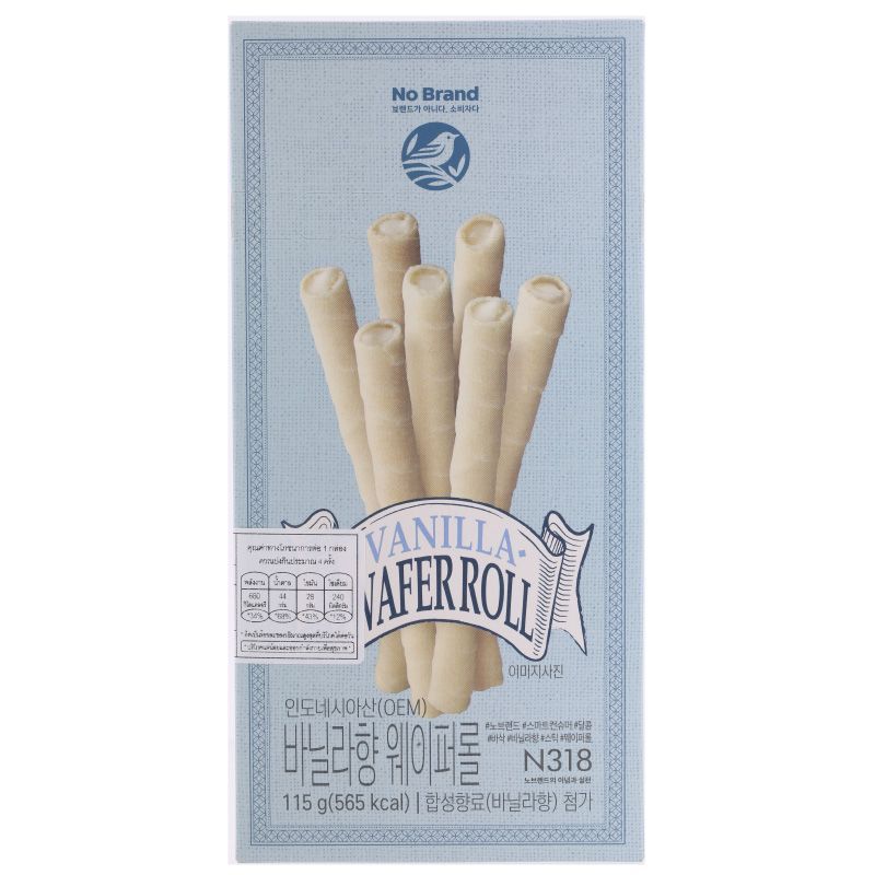 โนแบรนด์วานิลลาเวเฟอร์โรล 115กรัม No Brand Vanilla Wafer Roll 115g.
