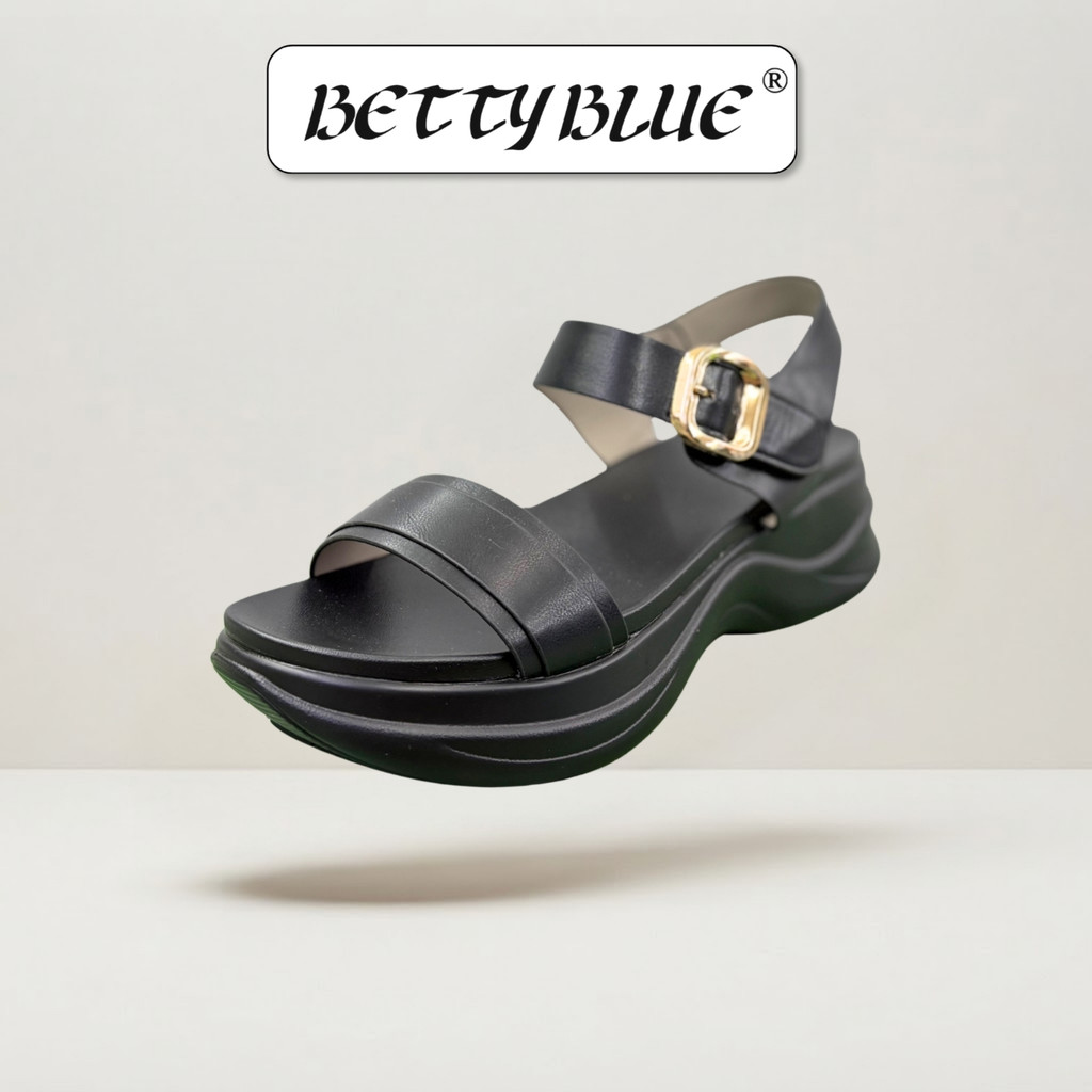 Betty Blue Womens Platform Sandals Casual Kasut Perempuan Tali Silang 60422-10A