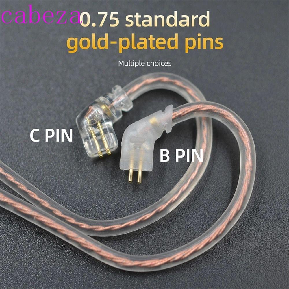 CABEZA KZ หูฟังเงินอัพเกรด Twisted สาย 2Pin สําหรับ KZ ZEX ออกซิเจนฟรีทองแดง ZS10 หูฟัง