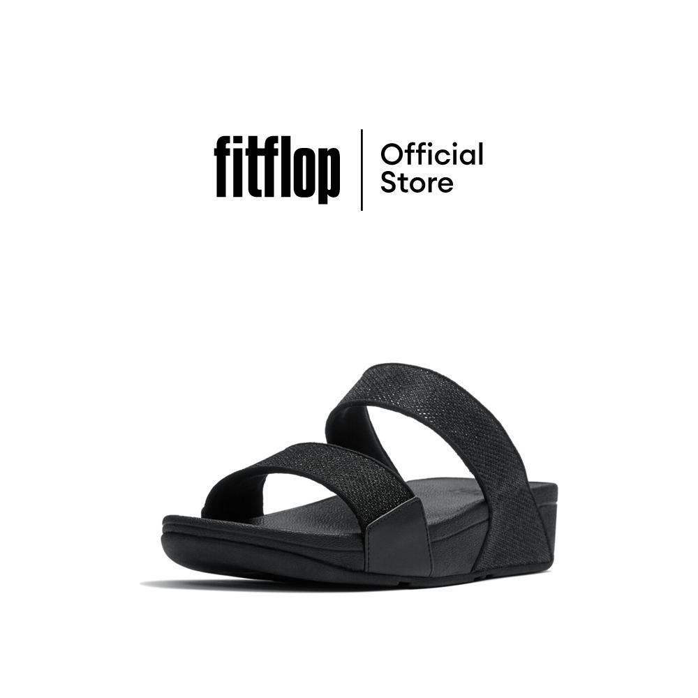 FITFLOP LULU SHIMMERGLITZ SLIDES รองเท้าแตะผู้หญิง รุ่น A4Y-001 สี BLACK