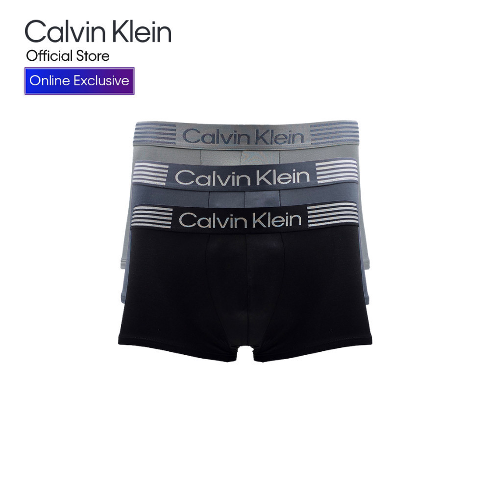 CALVIN KLEIN กางเกงในผู้ชายแพ็ค 3 ชิ้น Iron Flex ทรง Low Rise Trunk รุ่น NP2690O J61 - สี MultiColor