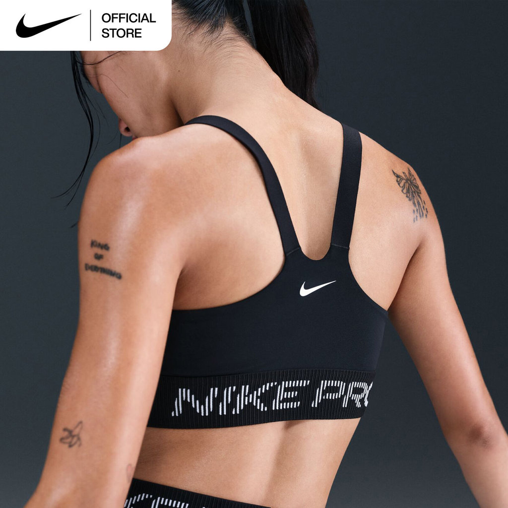NIKE حمالة صدر رياضية نسائية Pro بدعم خفيف — أسود