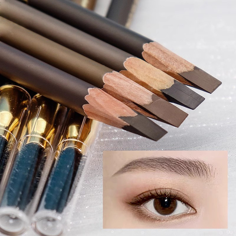 กบเหลาดินสอเขียนคิ้ว ดินสอเขียนคิ้ว Novo Non-Fading Novice Beginner ดินสอเขียนคิ้วมาเชเต้