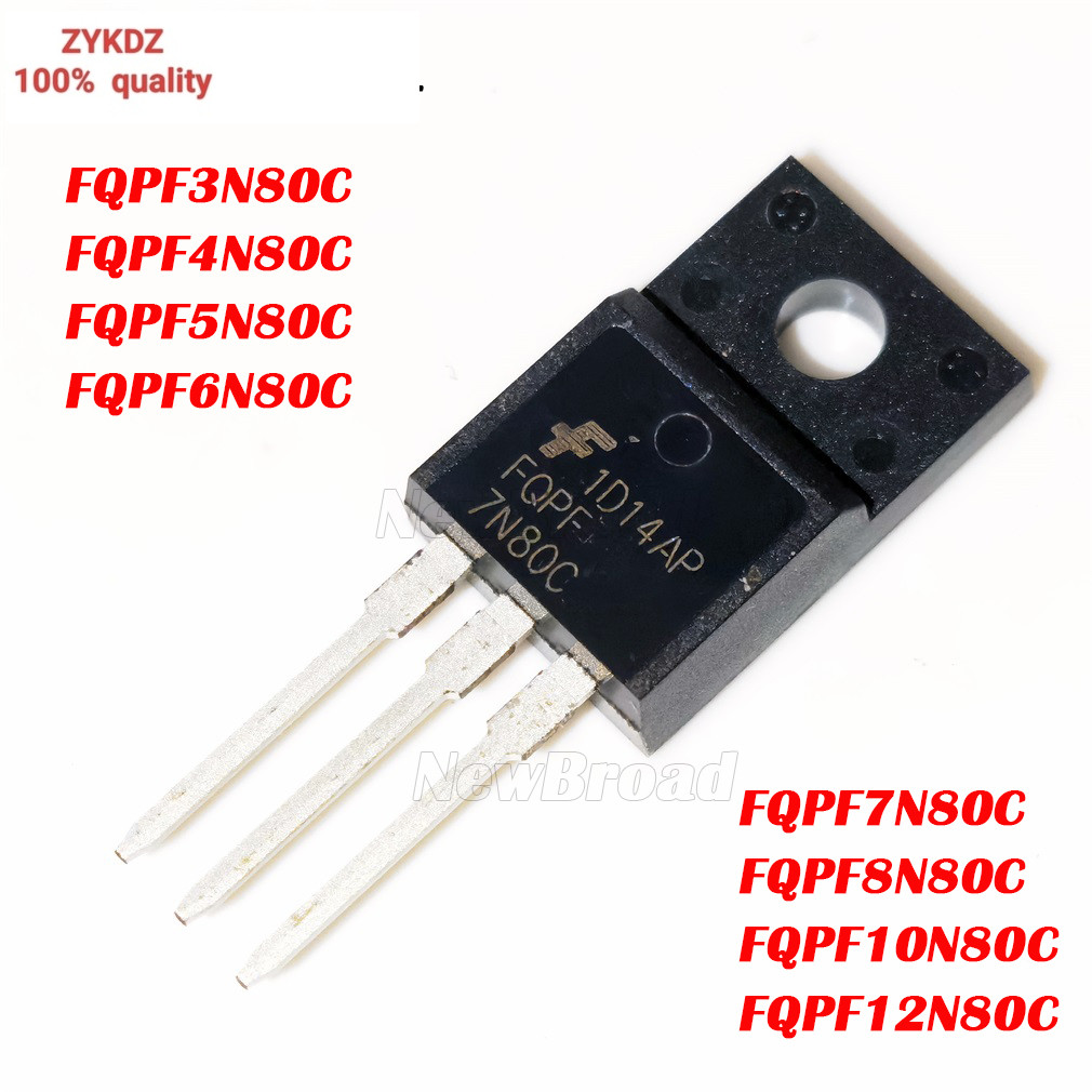 5PCS MOS FQPF3N80C FQPF4N80C FQPF5N80C FQPF6N80C FQPF7N80C FQPF8N80C PQPF10N80CPFQPF12N80C TOPF12N80