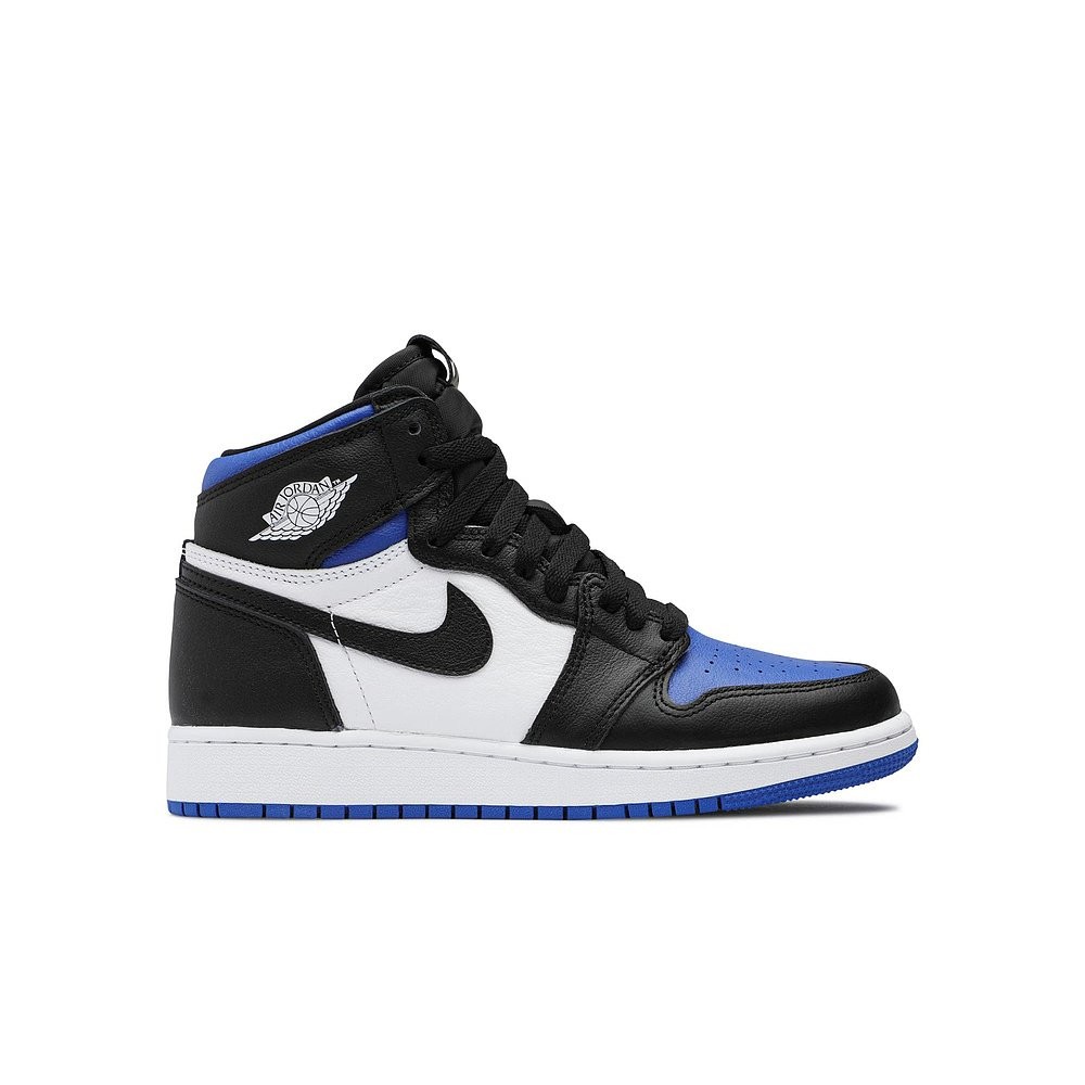 US Direct Mail Nike Jordan AJ1 ผู้ชายผู้หญิง Blue Black Toes Royal Blue Lightning High-Top Basketbal
