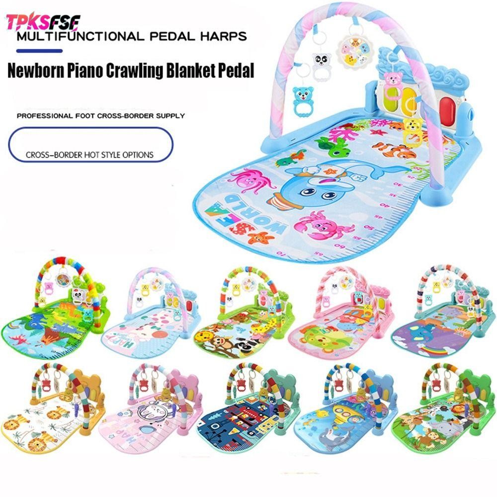 TPKSSF Baby Fitness Stand Music Play, ของขวัญสไตล์การ์ตูนกิจกรรมเด็ก Gym Rack, Early Education 10 รู