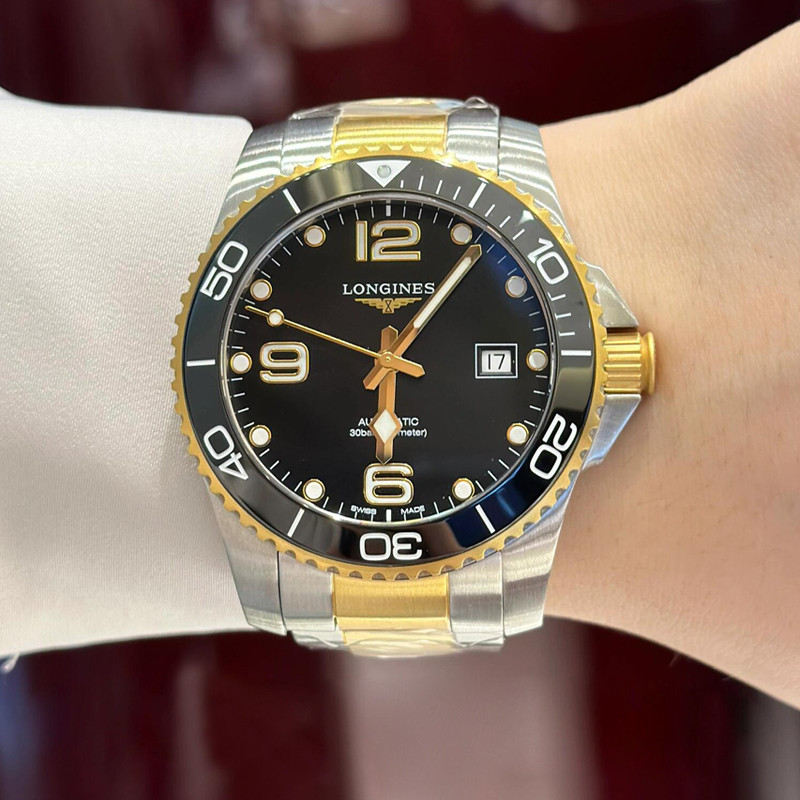 Longinesas Longinesas Ceramic Watch Room Gold Automatic Mechanical Diving Mens Watch L3.781.3.56.7