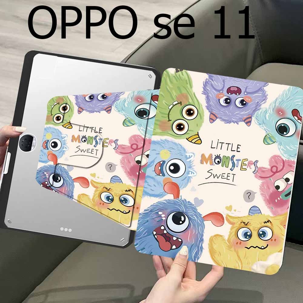 เคสฝาพับ เคส OPPO Pad neo11.4 Pad Air5/pad5 การ์ตูน PU เคสหนัง ที่เสียบปากกาด้านขวา Magnetic AutoSleepCase OPPO pad se11