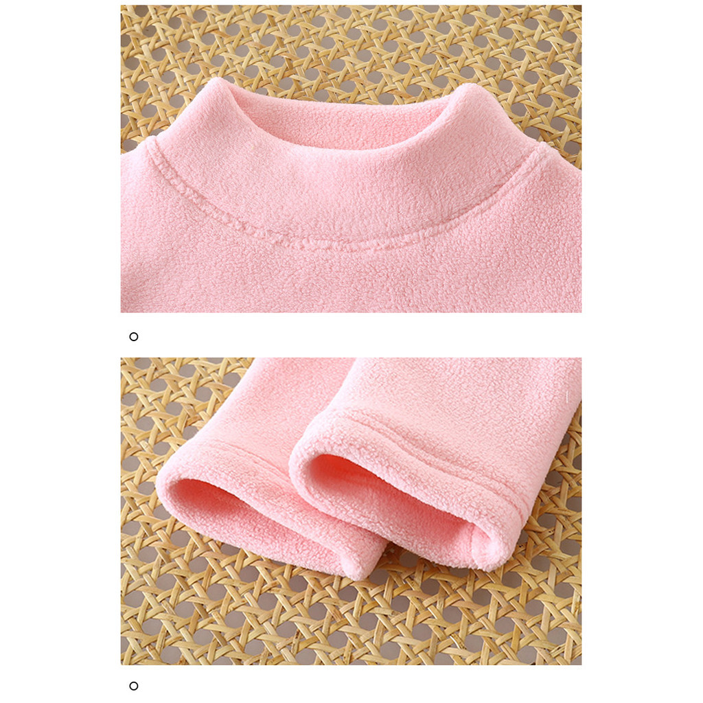 เสื้อยืดแขนยาวสำหรับทารก สองด้านขนแกะหนา อุ่นสบายในฤดูหนาว - รูปที่ 6