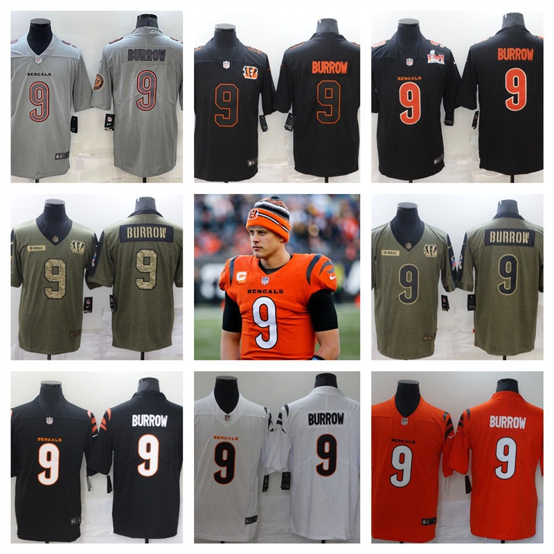 NFL Cincinnati Bengals เสื้อยืดคอกลมดีไซน์ Joe Burrow