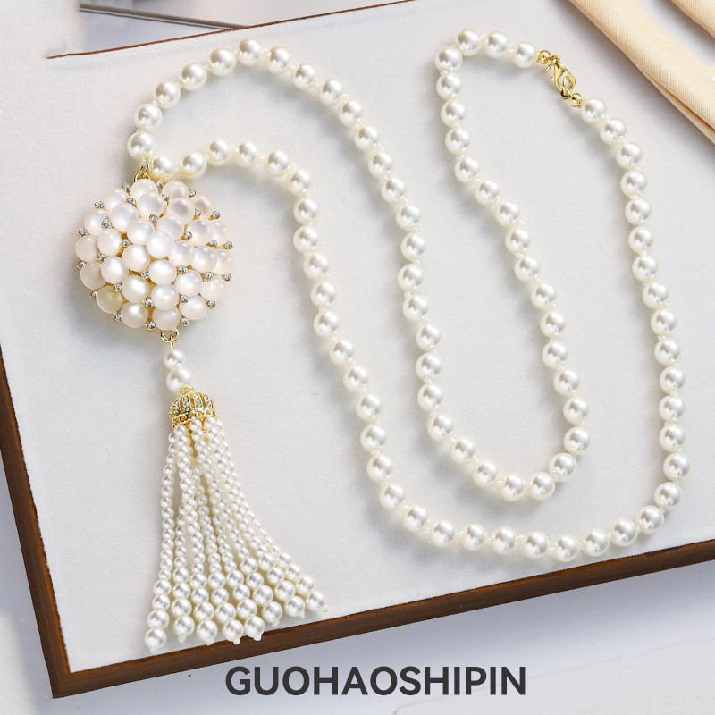 สร้อยคอโอปอลผู้หญิง สไตล์เรโทรจีน พร้อมจี้ #MYL1013