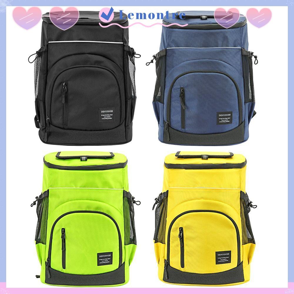 LEMONTRE 33L Insulation Backpack Drink Storage Keeping Fresh Large Delivery Carrier กระเป๋าสะพายไหล่