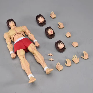 18 ซม.Baki Devil Muscle Fight ของเล่น Hanma Yujiro Action Figure SHF St Grappler Serie เสื้อผ้าจริงตัวเลขการกระทํารุ่นของเล่น Joint Movable Doll