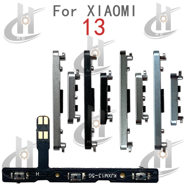สําหรับ Xiaomi 13 Power Volume ปุ่มด้านข้าง Flex Cable Keys ปุ่มปิดปุ่มปรับระดับเสียงขึ้นและลงด้านข้างส่วนทดแทน