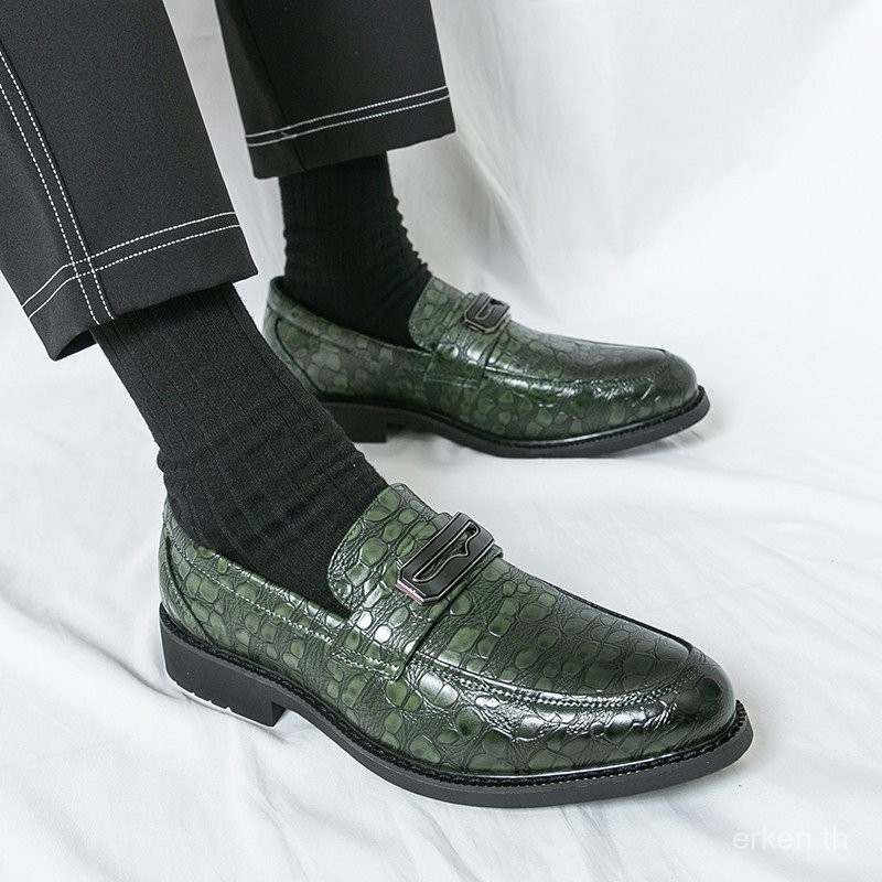 Men Casual Leather Shoes Formal Shoes Pointed England Fashion Matte Platform Leather Shoes EMOF