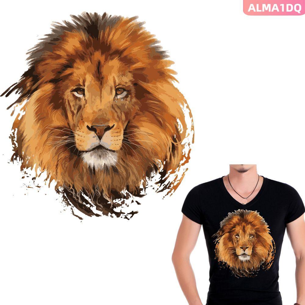 ALMA1DQ Lion Patch A-level Washable Dresses Iron บน Appliques
