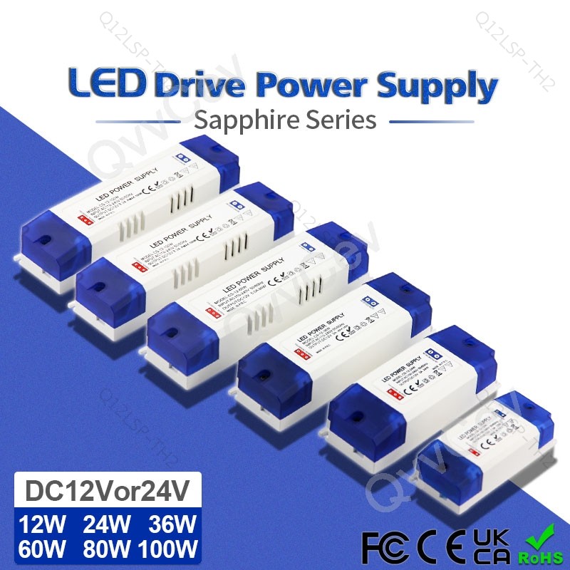 12W 24W 36W 60W 100W 2A 3A 5A Switching Supply อะแดปเตอร์ AC 110-240V to DC 12V 24V LED COB strip Li