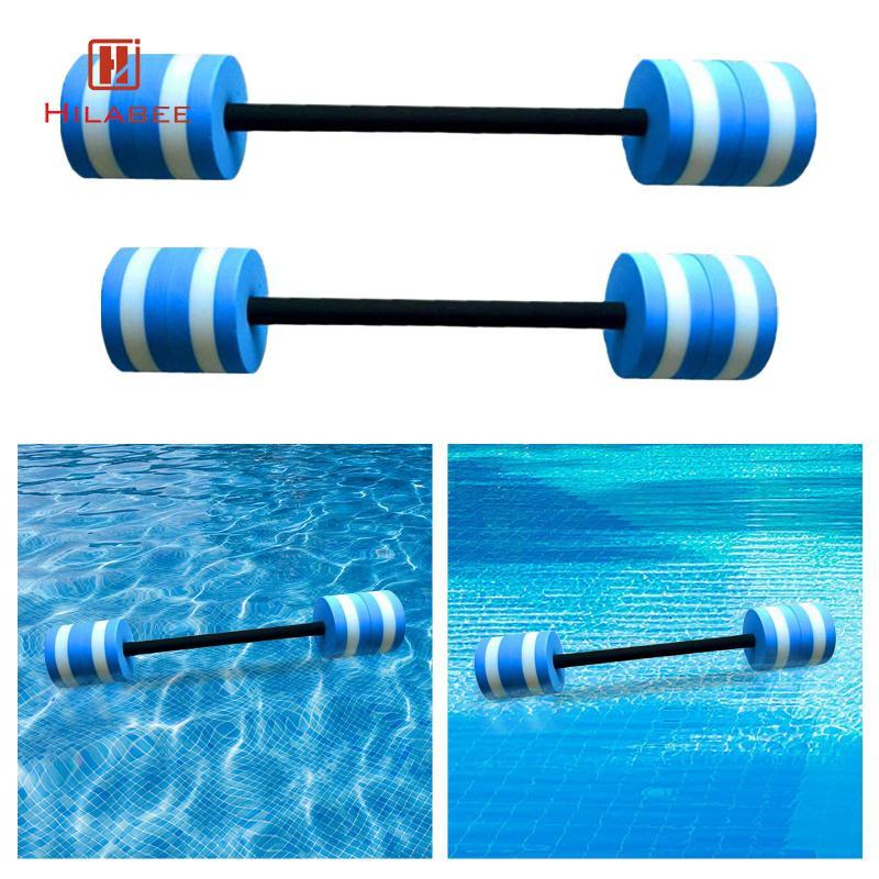 HILABEE ดัมเบลโฟมลอยน้ำสำหรับออกกำลังกายในสระว่ายน้ำ อุปกรณ์แอโรบิกในน้ำ