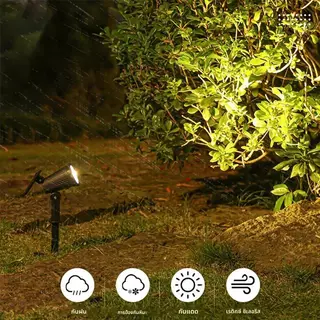 【ซื้อ 1 แถม 1】9/18LED Solar Light ไฟปักสนามโซล่าเซลล์ โคมไฟสนาม ไฟตกแต่งสวน พลังงานแสงอาทิตย์ แสงสนามหญ้า ﻿