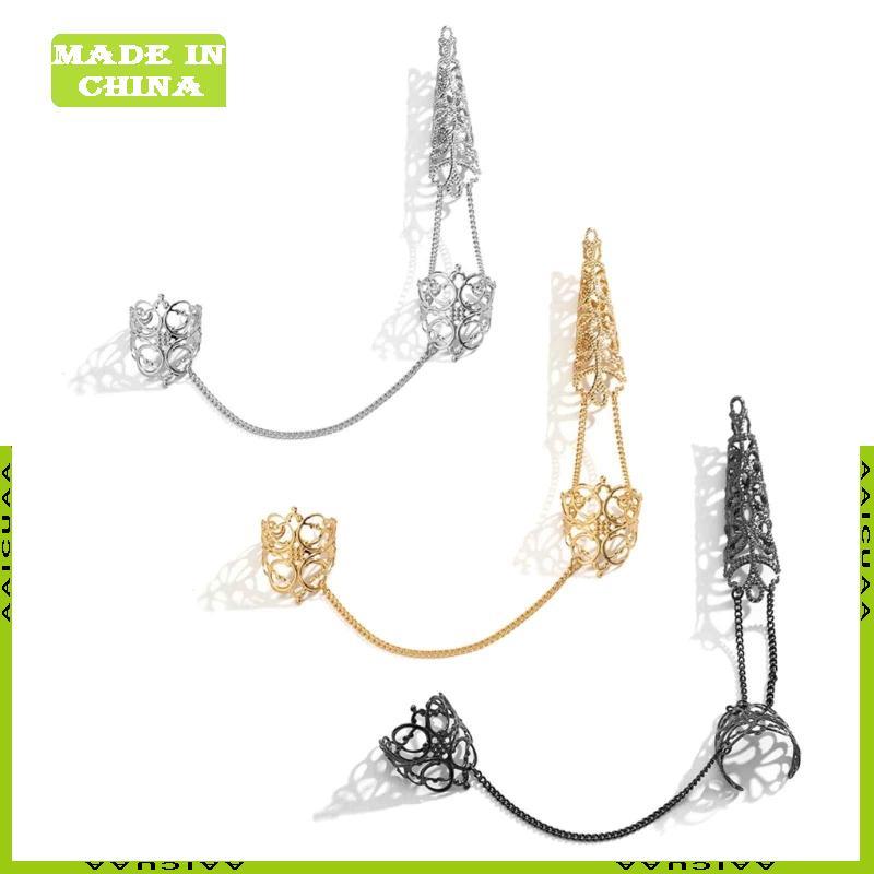 AA Finger Nail Ring Knuckle-Finger Armour-Cover Tip Nail-Cap Loop Ring Women