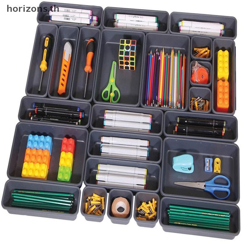 [B&H Oct] 13 ชิ้นลิ้นชัก Organizers Separator สําหรับโฮมออฟฟิศโต๊ะเครื่องเขียนกล่องเก็บสําหรับห้องคร