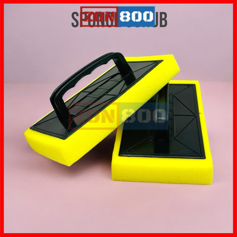 ฟองน้ําขัด 1 ชิ้นฟองน้ํา Trowel/ฟองน้ําลอยพลาสเตอร์ Trowel พร้อมที่จับ/ Papan Gosok Span Cuci
