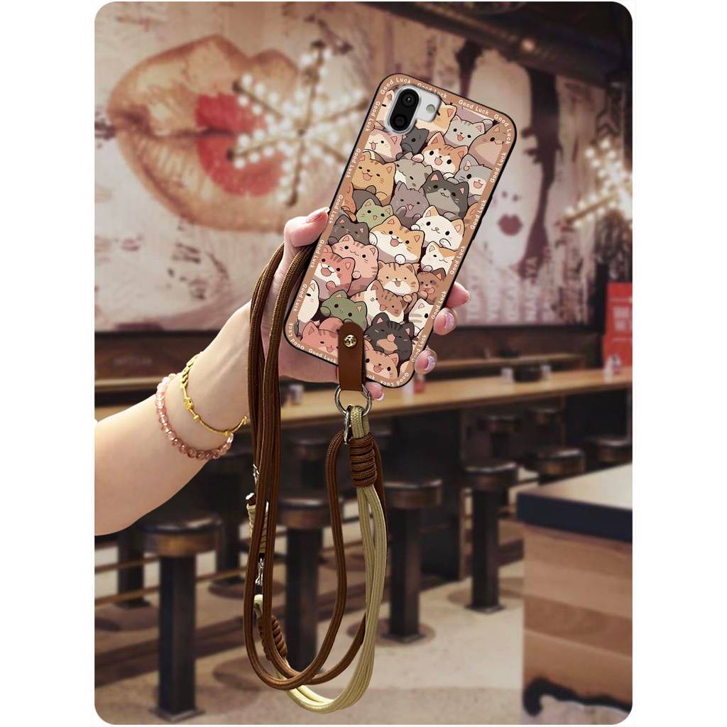 Diagonal Anti-knock เคสโทรศัพท์สําหรับ Sharp Aquos R2/SHV42/SH-03K Anti-dust ออกแบบแฟชั่น Crossbody 