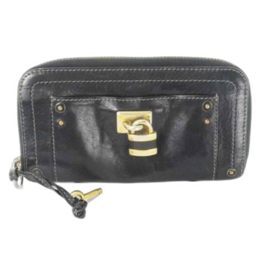 Chloe Wallet Paddington leather black Direct from Japan Secondhand