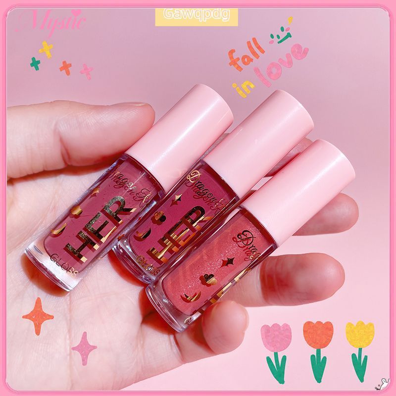 【COD】มีสินค้า Her Dragon Ranee ลิปกลอส 8 สี ลิปกลอสให้ความชุ่มชื้น Lip Glow - Mirror Water Lip Glaze