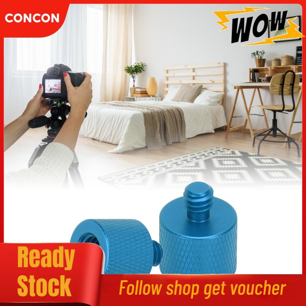 Concon Concon Screw Converter สำหรับขาตั้งกล้อง Monopod กล้อง 3/8in หญิงถึง 1/4in ชายพร้อมอะแดปเตอร์ด้าย 1 X (สีดำ