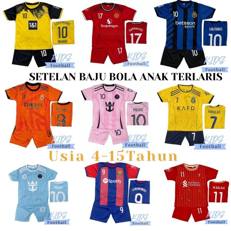 CLUB KIDS FOOTBALL SHIRT SET 4-15 YEARS / BOYS SPORTS SHIRT BOYS FOOTBALL SHIRT