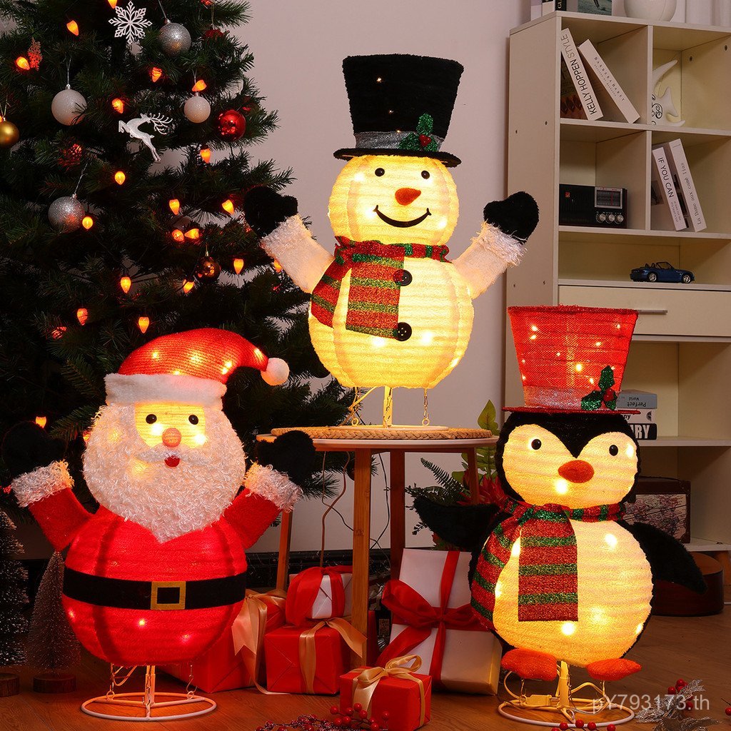 2025 คริสต์มาส Retractable Snowman Party Theme Santa Claus กิจกรรม Props เครื่องประดับตกแต่งวันหยุด 