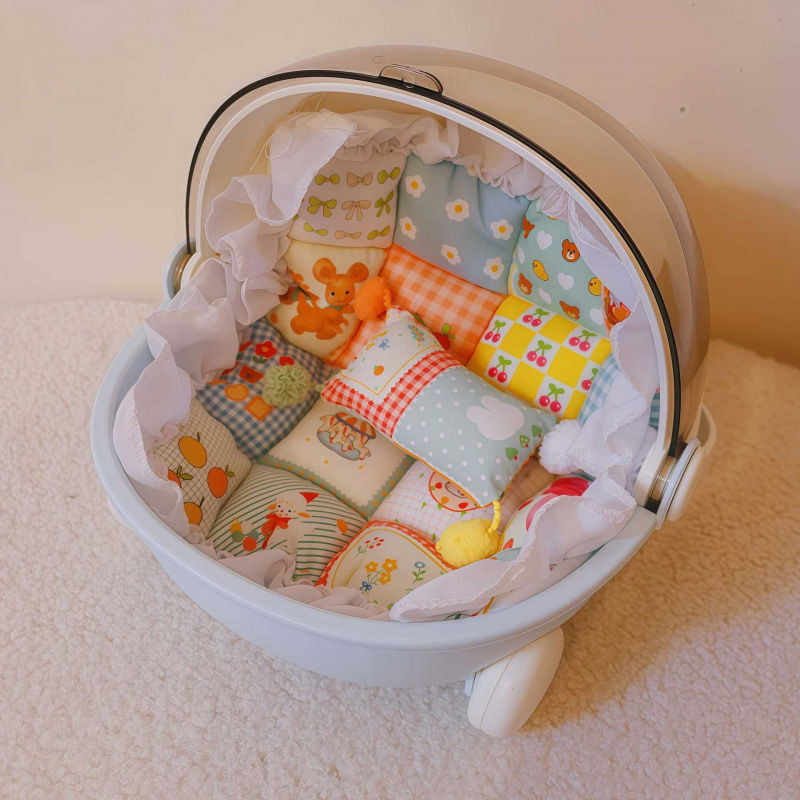Labu Doll Bed Pet Mat Cradle Doll Storage Bed Cotton Doll House Parrot Hamster Nest huahuahuan.my202