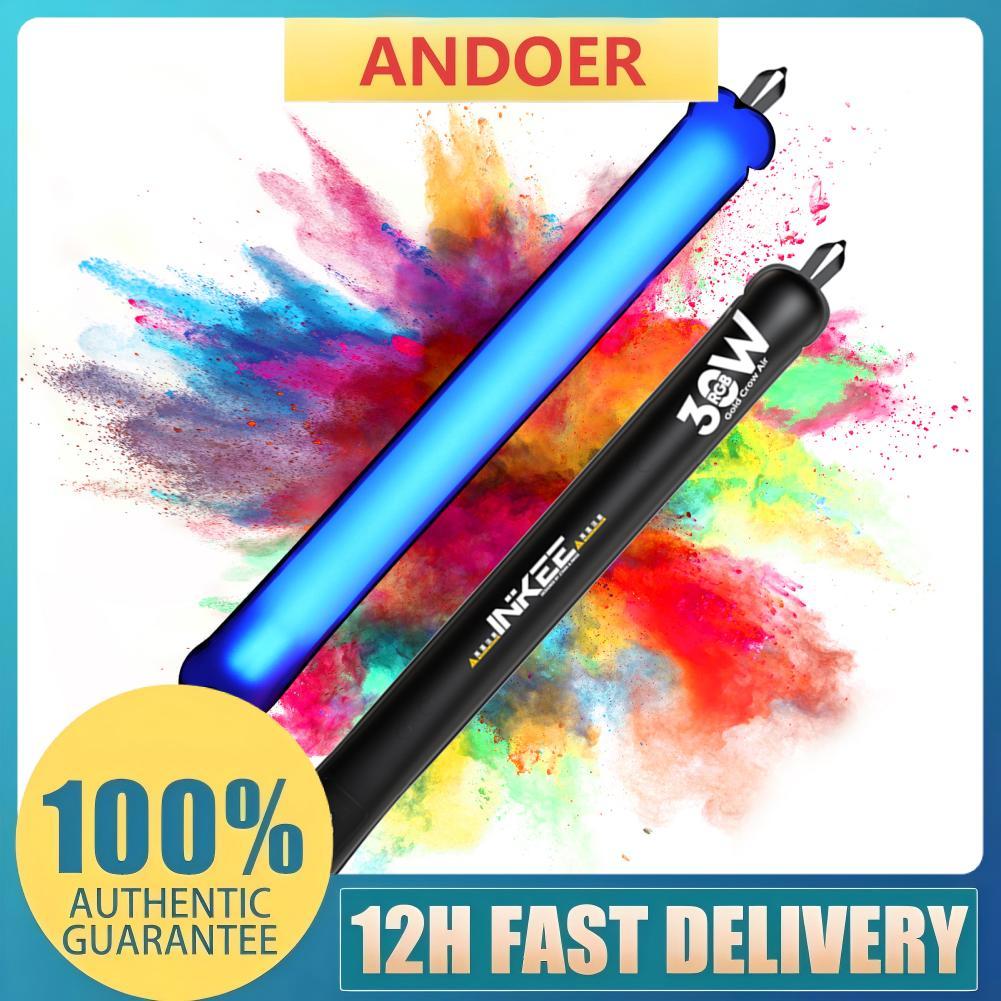 ไฟวิดีโอ RGB แบบพองได้ 30W คอลัมน์อากาศแบบใช้มือถือหลอด LED Stick การถ่ายภาพ 2700K-6500K หรี่แสงได้ 