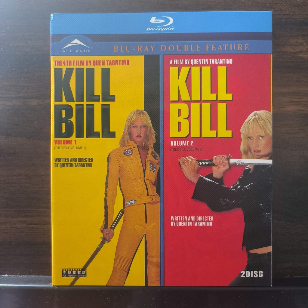 แผ่นบลูเรย์ American Film Kill Bill: Vol. 1 2003 + Kill Bill: Vol. 2 2004 อังกฤษจีนไทยสเปนยี่ห้อใหม่