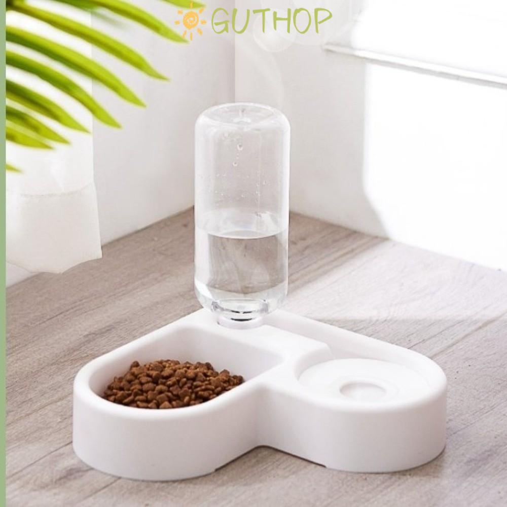 GUTHOP Pet Automatic Feeder, Moisture-proof Dual-use Automatic Water Bowl Feeder, Portable Feeding D