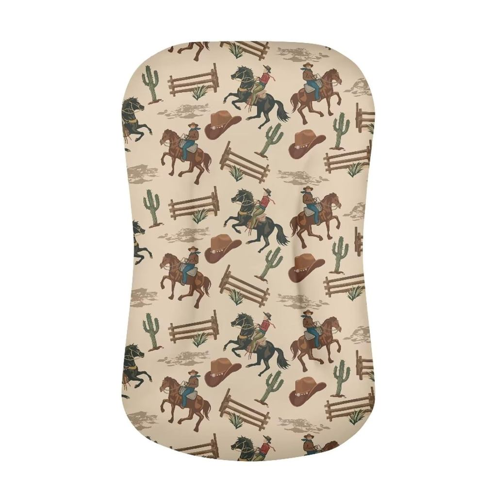 Western คาวบอยม้าเก้าอี้เด็กสําหรับทารกแรกเกิด Nest สําหรับ 0-12 ยืดนุ่ม Snuggle Me Lounger สําหรับเ