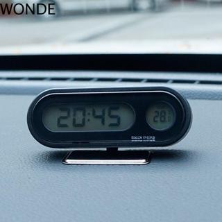 WONDE นาฬิกาดิจิตอลสะดวก LCD Backlight 2 In 1 รถเครื่องวัดอุ…