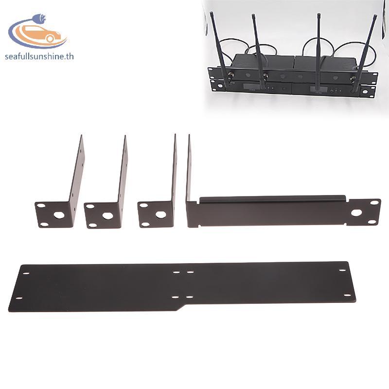 Seaf> Rackmount Rack กรอบโลหะสําหรับระบบไมโครโฟนไร้สายตัวรับสัญญาณไร้สายสําหรับ QLXD4 ULXD ULXD4 SLX