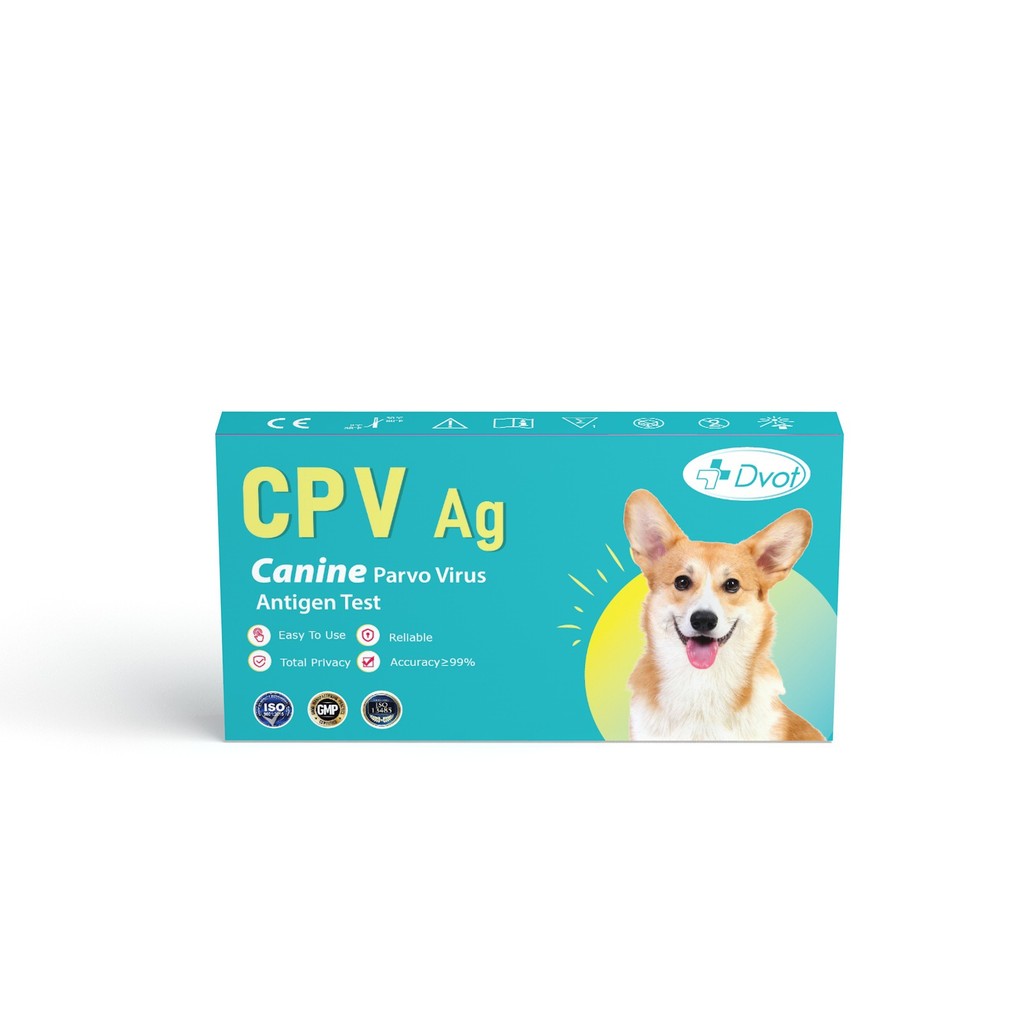 DVOT กระดาษทดสอบสัตว์เลี้ยง CPV Ag สุนัข Fine Anti-Original Test Reagent กล่องสุนัขการคัดกรองลําไส้ก