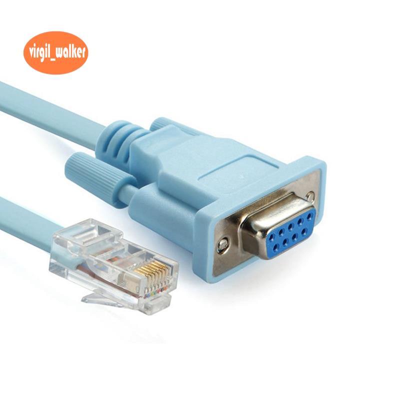 สายคอนโซล USB RJ45 Cat5 Ethernet To Rs232 DB9 COM พอร์ต Serial หญิงเราเตอร์อะแดปเตอร์เครือข่ายสาย 1.
