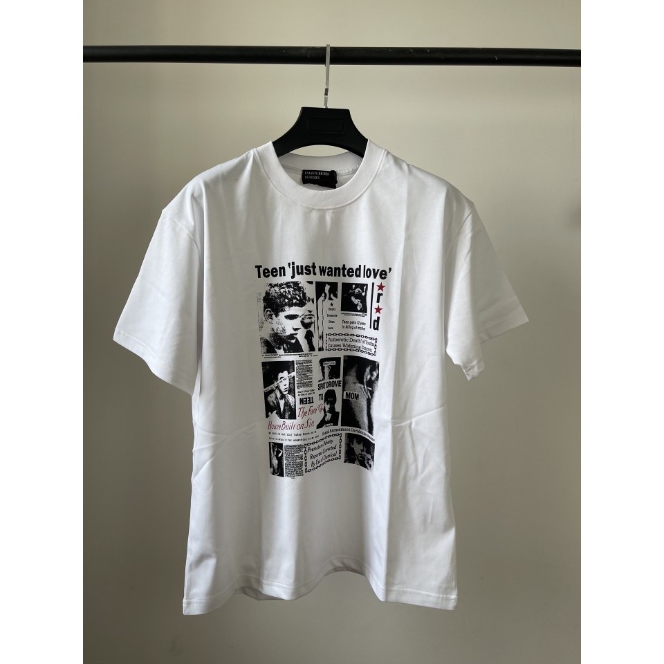 4OZP ERD FW25“Teen just wanted love！"Washed Short Sleeve T T-shirt Men and Women