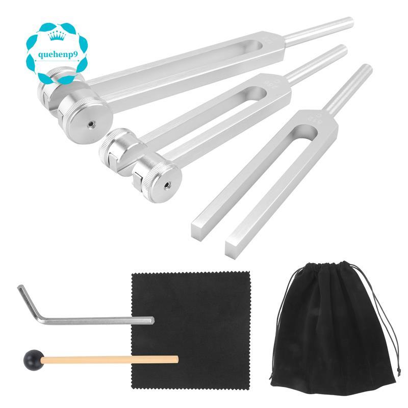 [quehenp9]ชุดส้อม Tuning-128 Hz, 256 Hz, 512 Hz,Tunning for Healing,Chakra,Sound Therapy,Keep Body, 