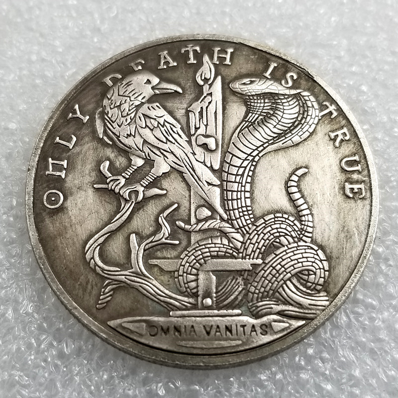 ️ งานฝีมือโบราณ Wanderer Skull Coin เหรียญ Morgan เหรียญที่ระลึกเหรียญต่างประเทศเงิน Dollar H45879.1