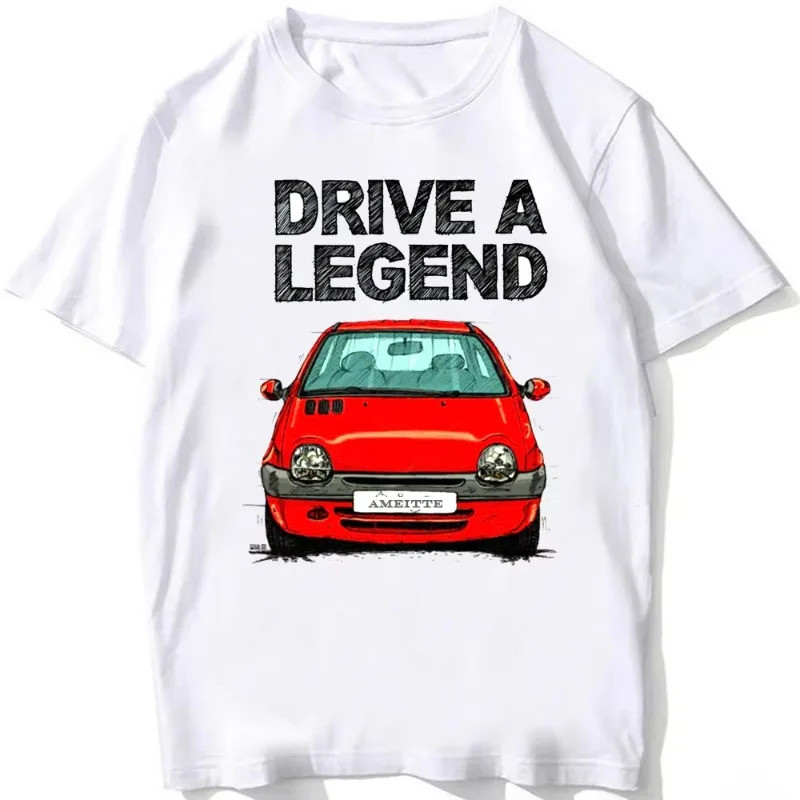 Harajuku Hip Hop Drive The Legend France TWG 90s EVCar เสื้อยืด Unisex ฤดูร้อนผู้ชายแขนสั้น Harajuku
